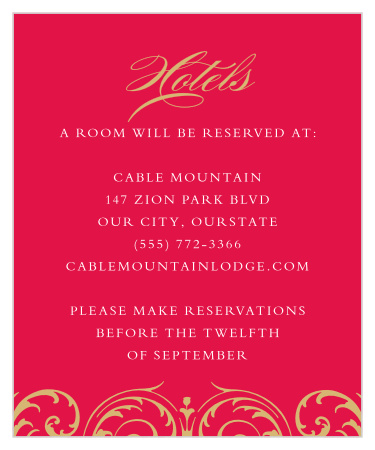 Embellished Love Accommodation Cards