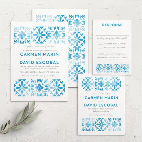 Mexican Tiles Wedding Invitations