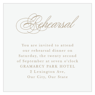 Old Fashioned Charm Rehearsal Cards