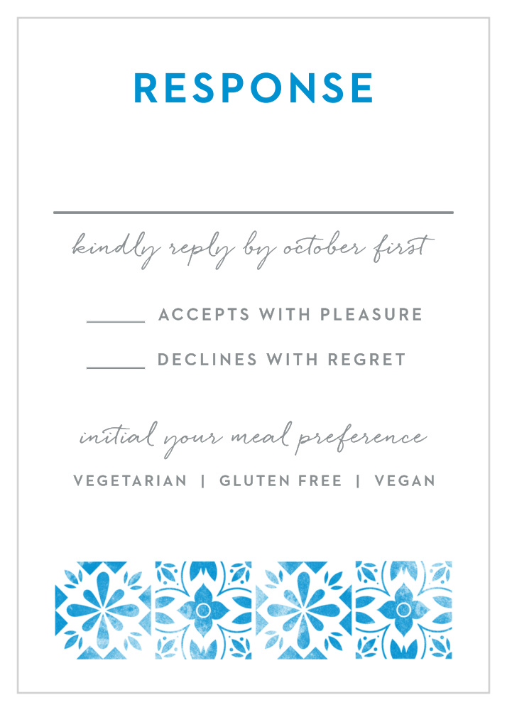 Mexican Tiles Response Cards
