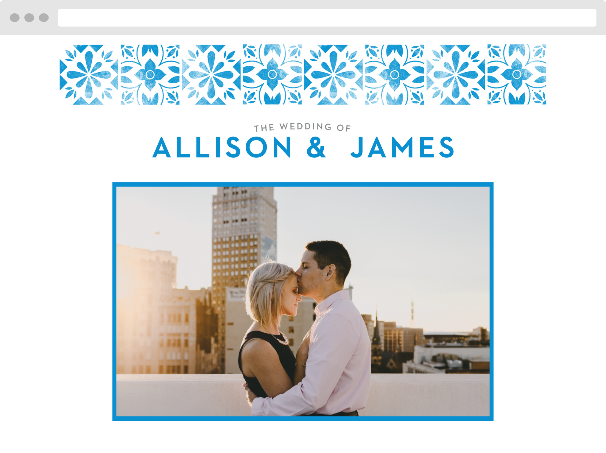 Mexican Tiles Wedding Website