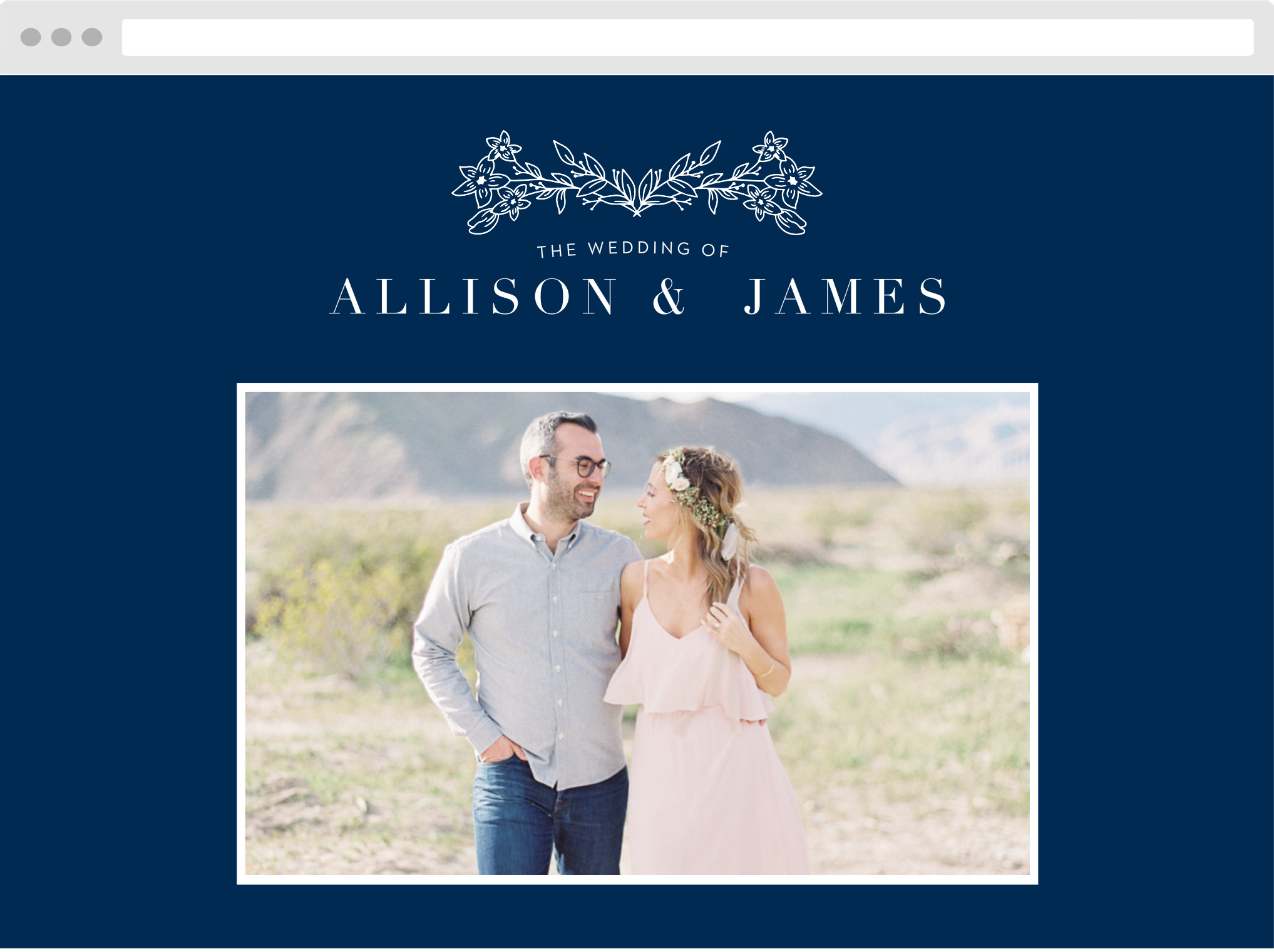 Floral Heart Wedding Website