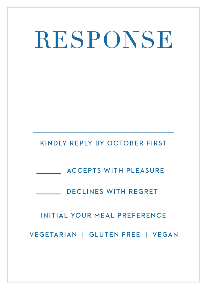 Beach Blanket Response Cards