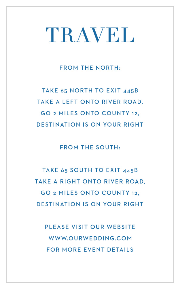 Beach Blanket Direction Cards