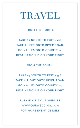 Beach Blanket Direction Cards