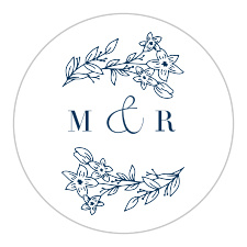 Floral Heart Wedding Stickers offer an unforgettable mix of modern minimalism and vintage style.