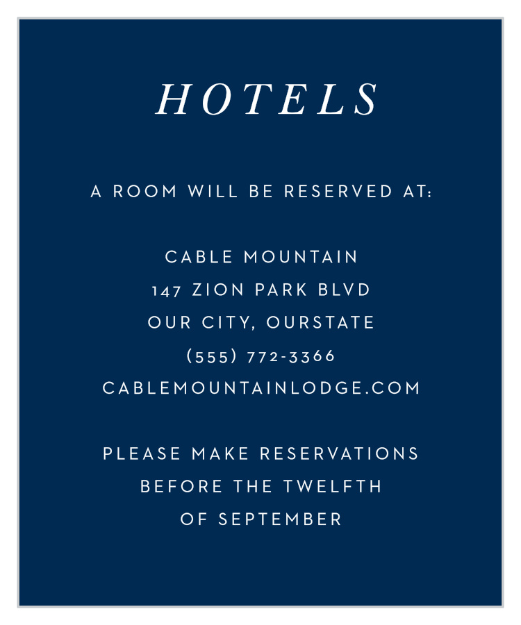 Floral Heart Accommodation Cards