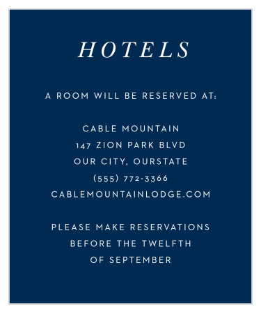 Floral Heart Accommodation Cards