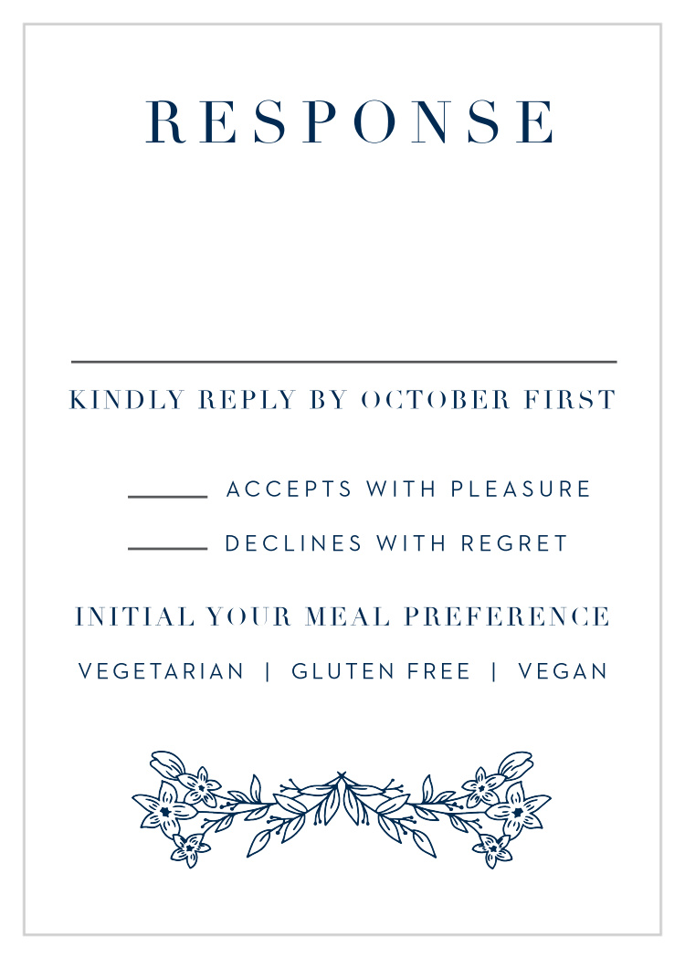 Floral Heart Response Cards
