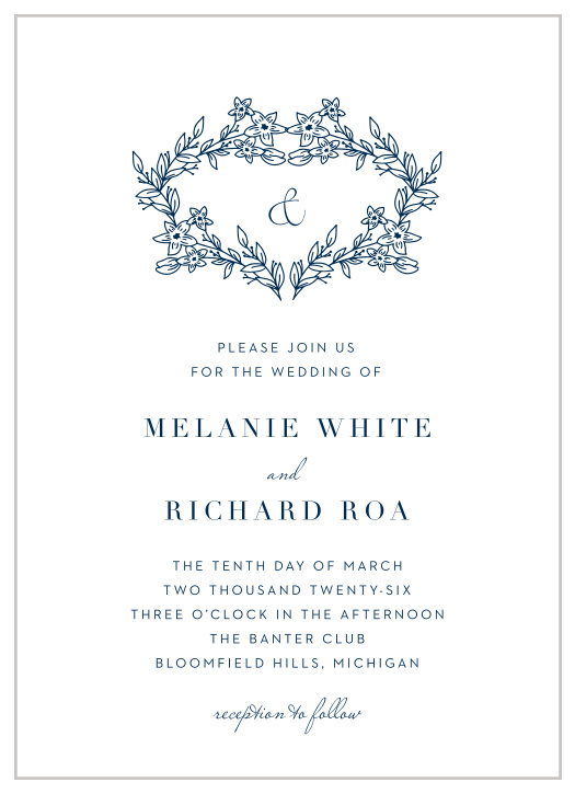 Floral Heart Wedding Invitations