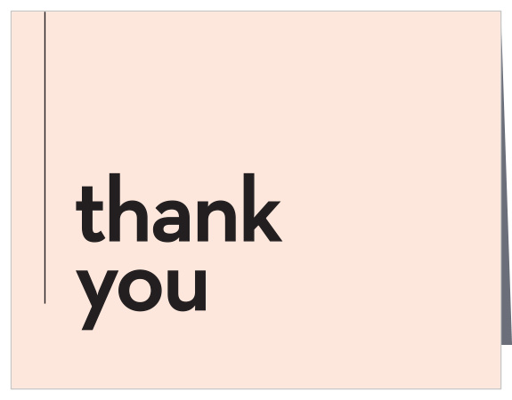 Minimal Type Wedding Thank You Cards
