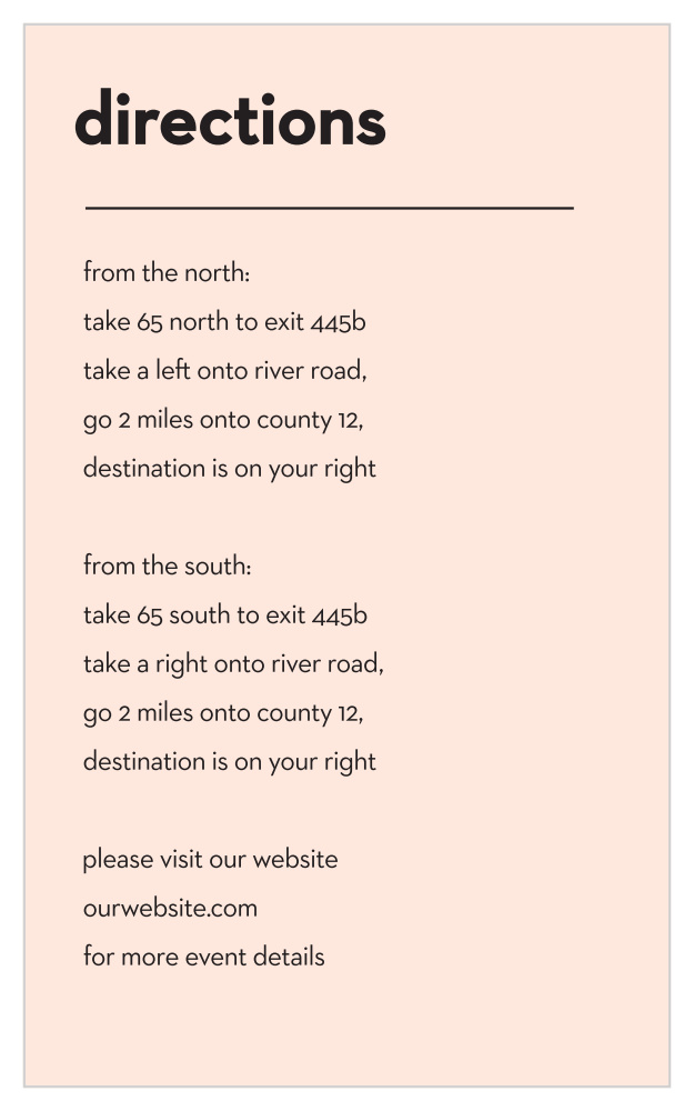 Minimal Type Direction Cards