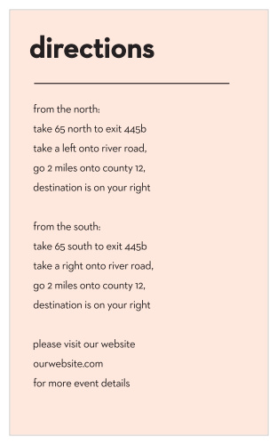 Minimal Type Direction Cards