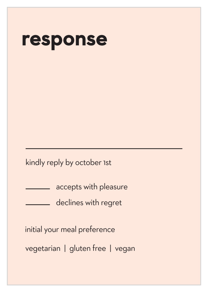 Minimal Type Response Cards