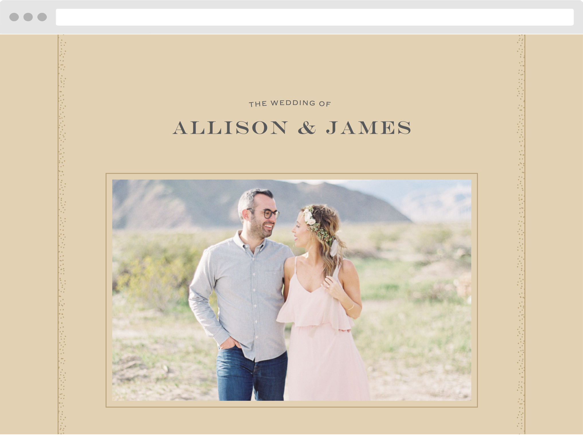 Antique Charm Wedding Website