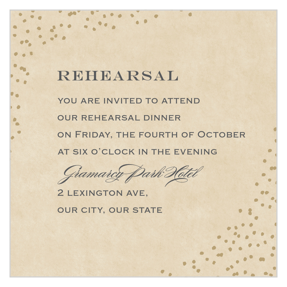 Antique Charm Rehearsal Cards