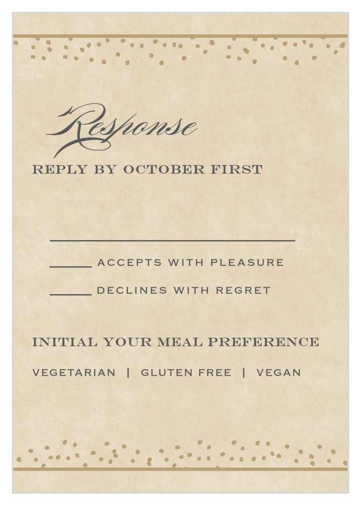 Antique Charm Response Cards