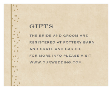 Antique Charm Registry Cards