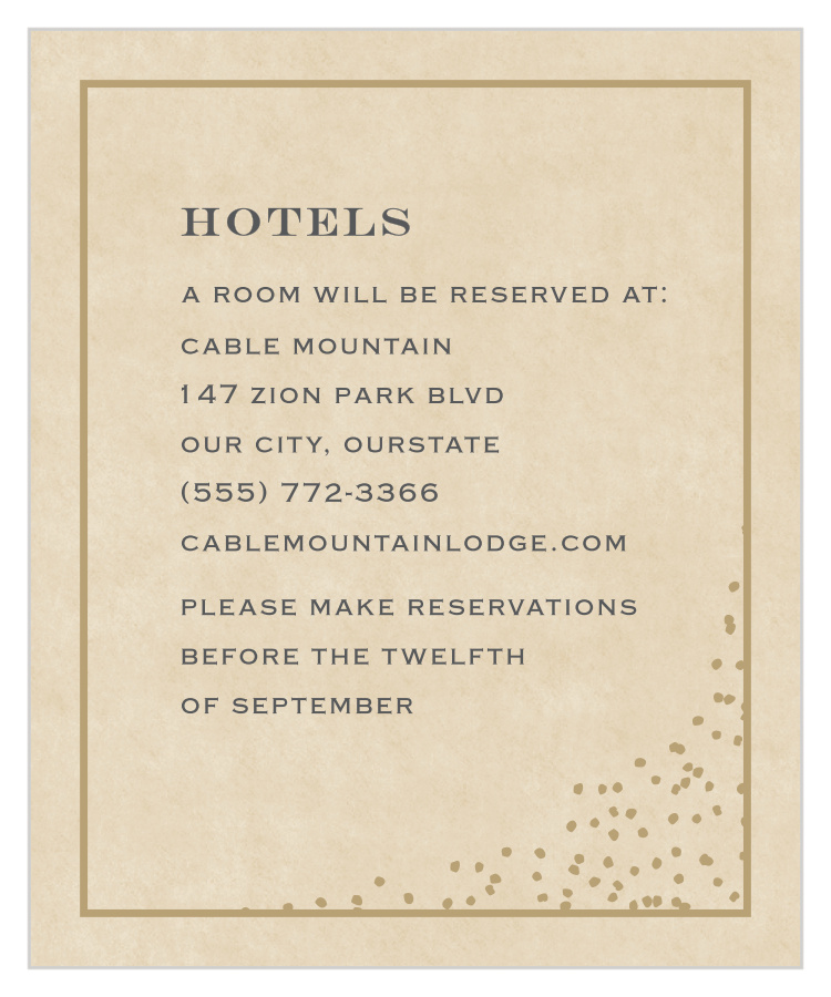 Antique Charm Accommodation Cards
