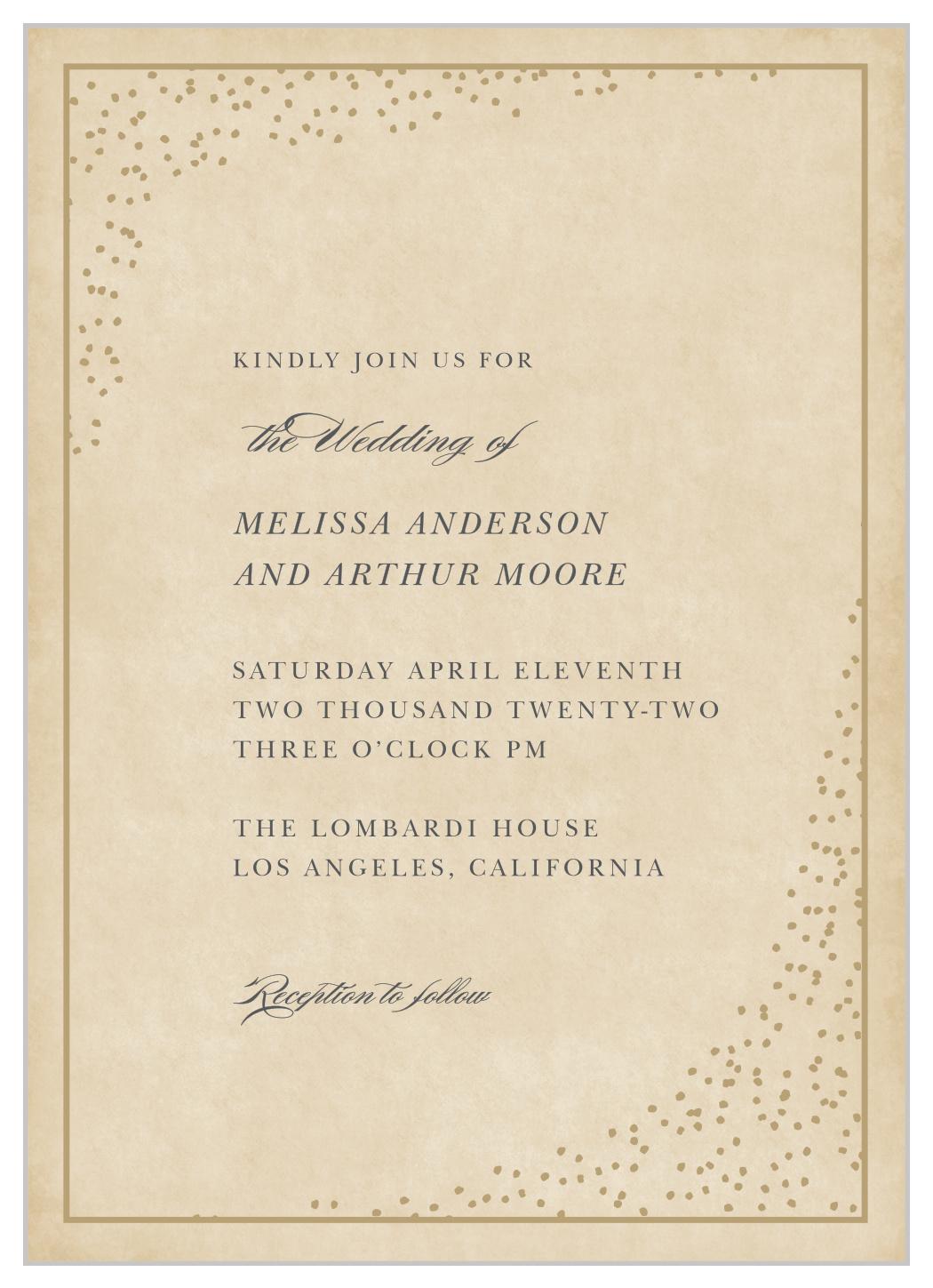 Antique Charm Wedding Invitations