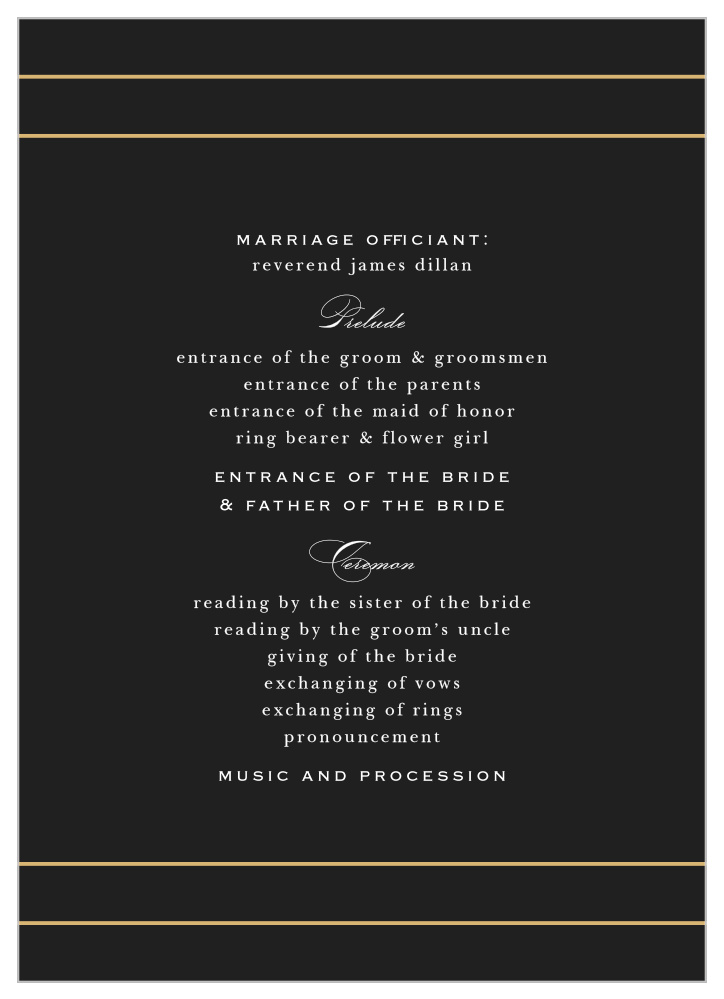 Starburst Frame Wedding Programs