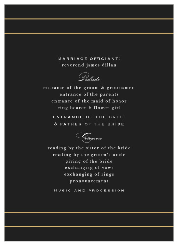 Starburst Frame Wedding Programs