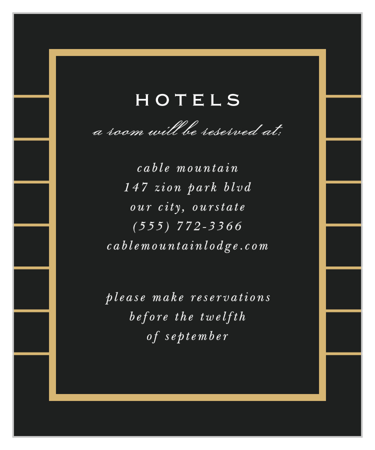Starburst Frame Accommodation Cards