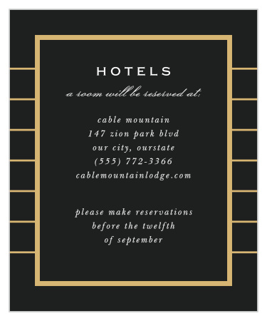 Starburst Frame Accommodation Cards