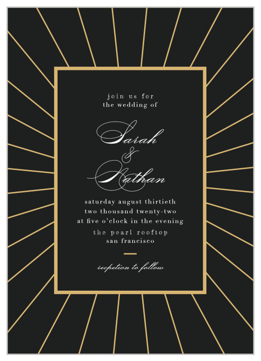 Starburst Frame Wedding Invitations