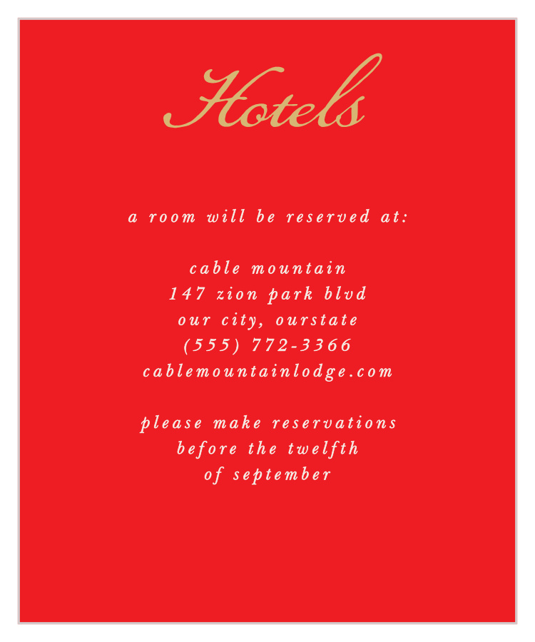 India Ombre Accommodation Cards