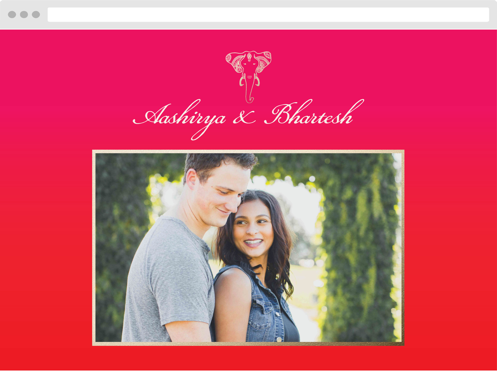 India Ombre Wedding Website