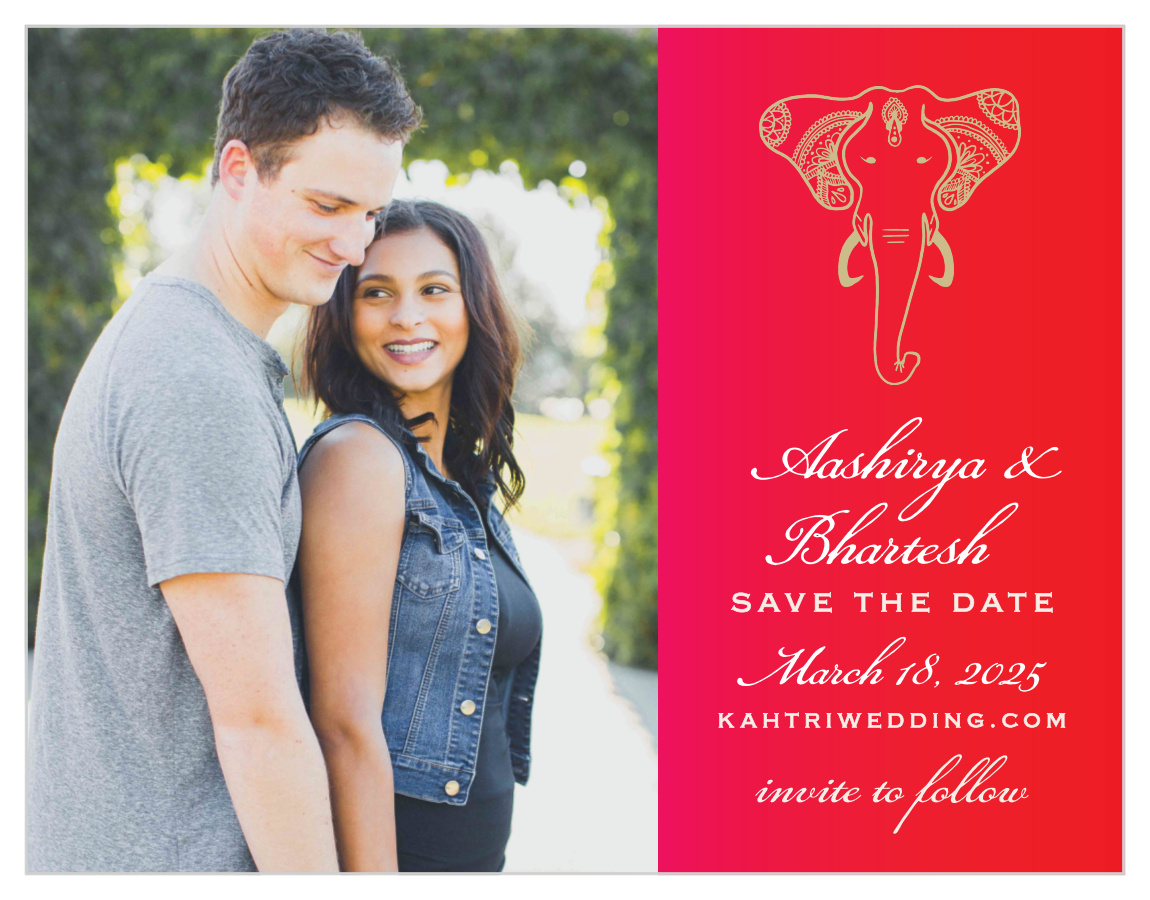 India Ombre Landscape Save the Date Magnets
