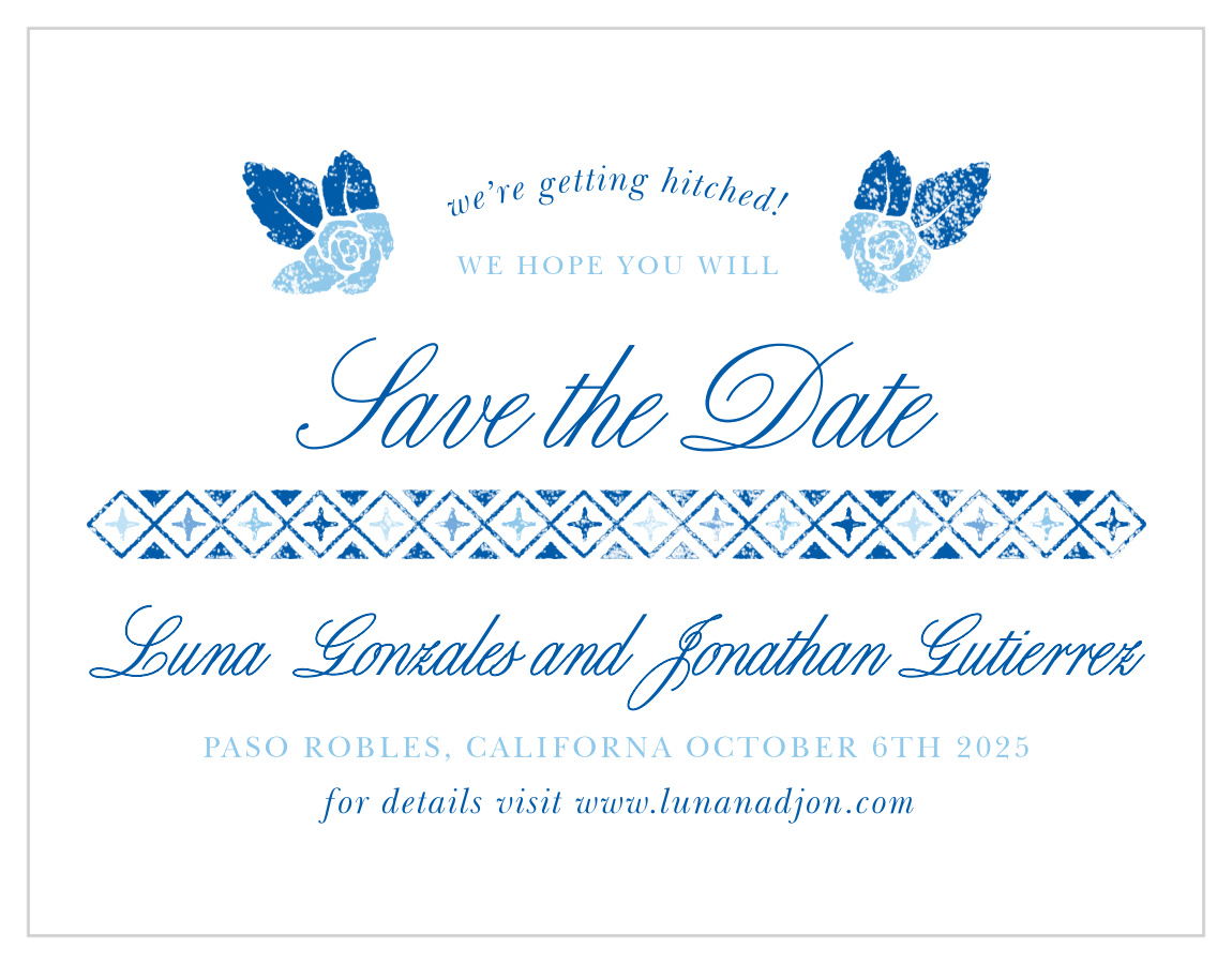 Mexican Flowers Save the Date Magnets