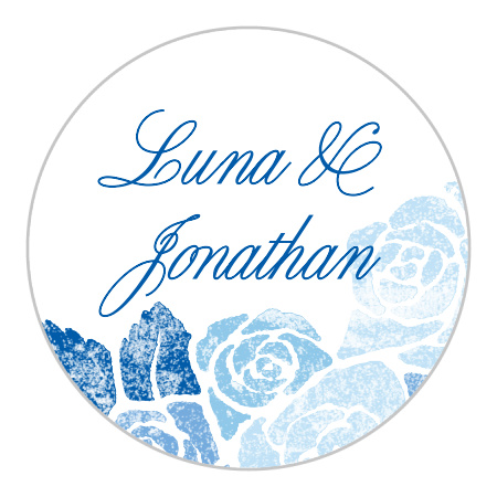 Mexican Flowers Wedding Stickers