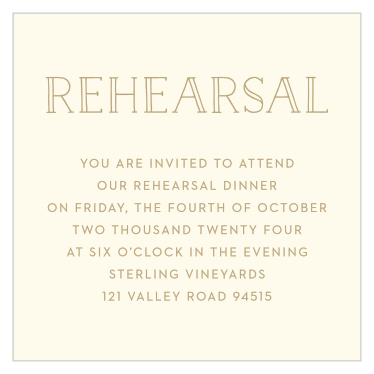 Filigree Frame Rehearsal Cards