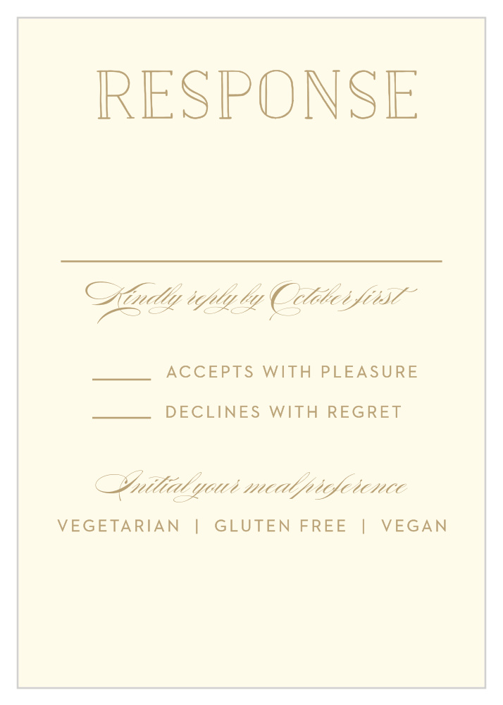 Filigree Frame Response Cards