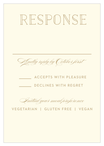 Filigree Frame Response Cards