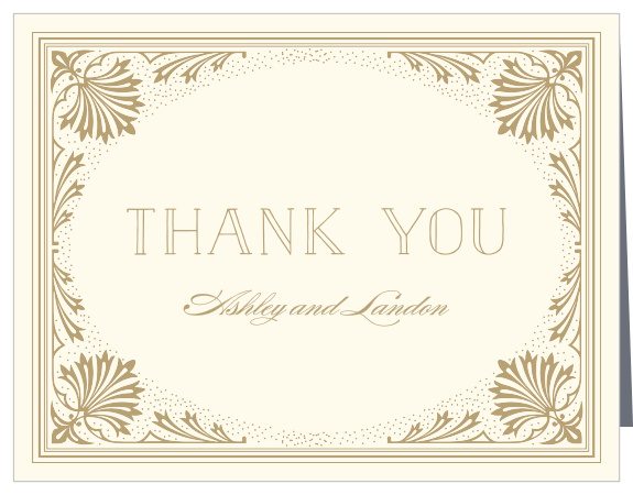 Filigree Frame Wedding Thank You Cards