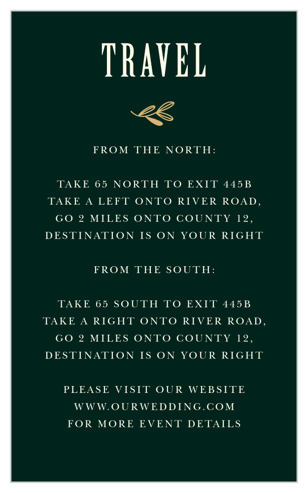 Autumn Forest Direction Cards