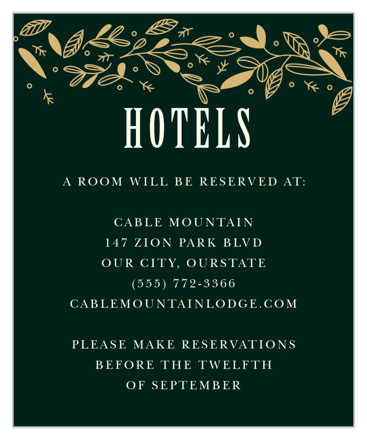 Autumn Forest Accommodation Cards