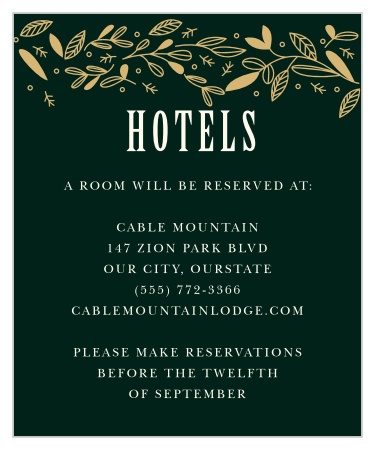 Autumn Forest Accommodation Cards