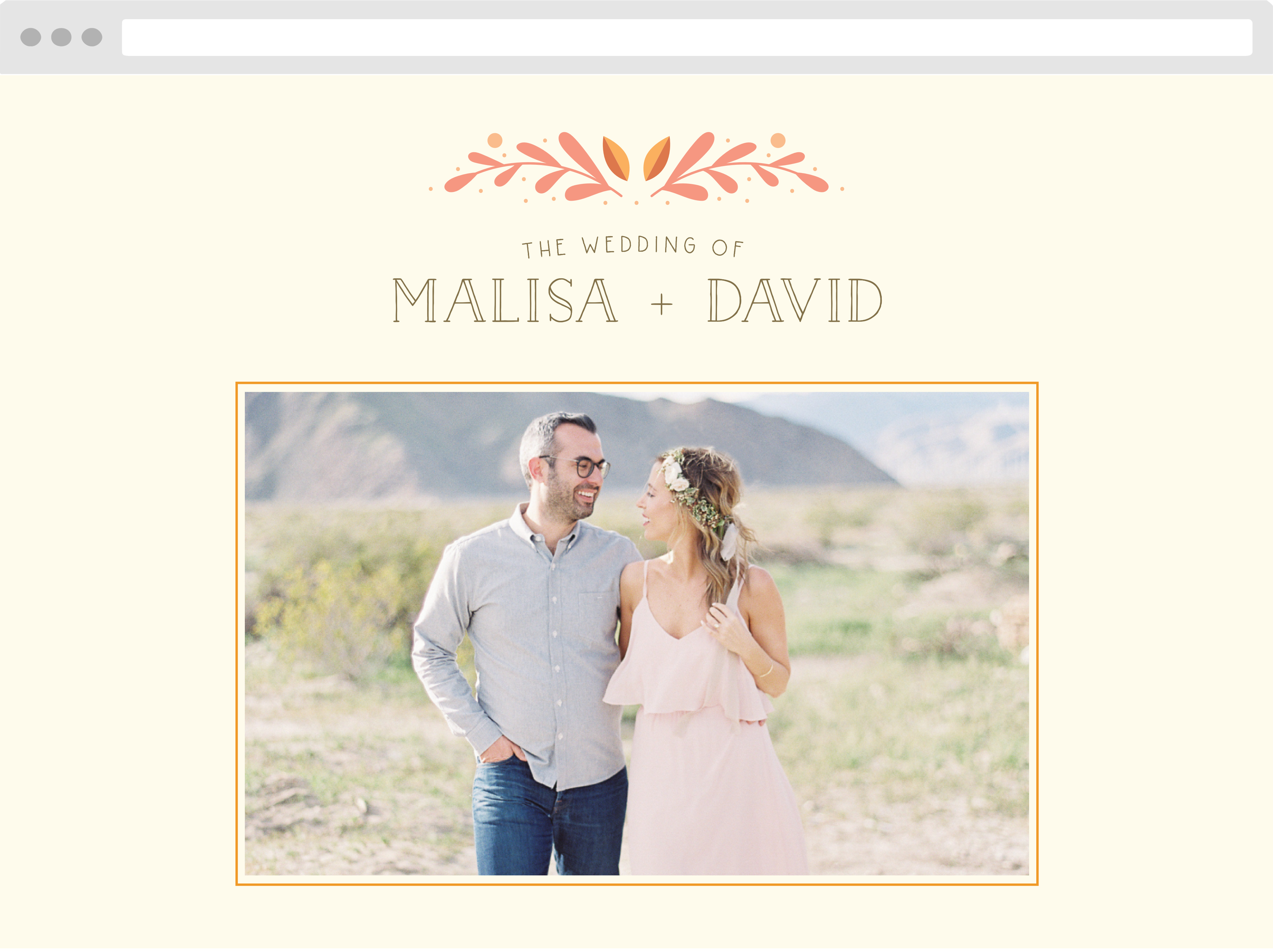 Rustic Fall Wedding Website