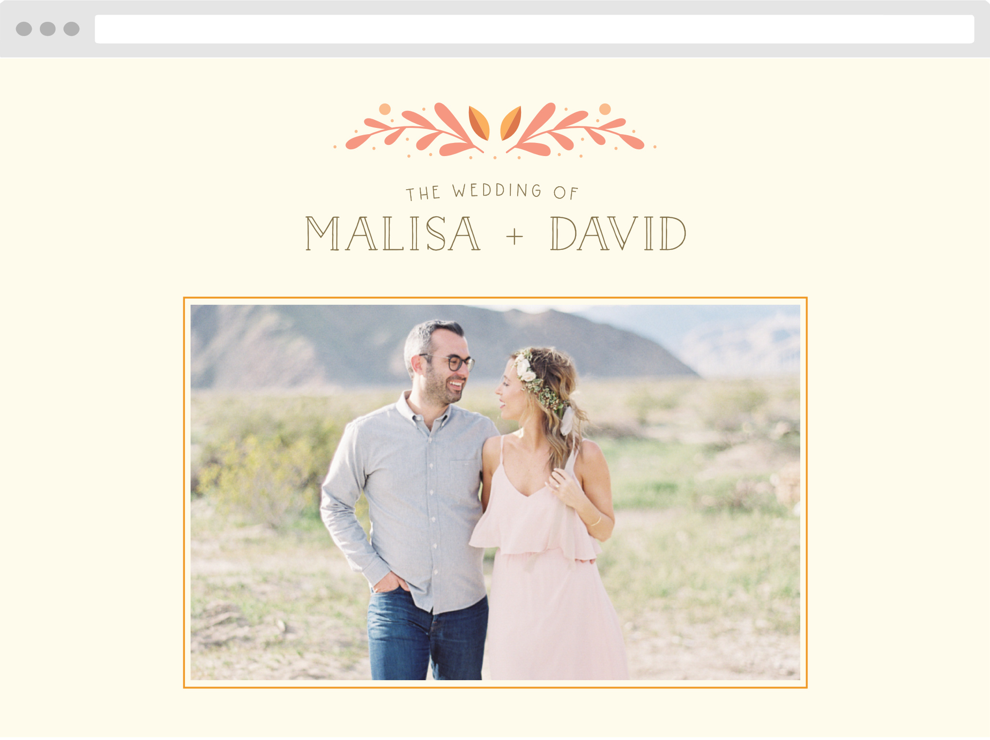 Rustic Fall Wedding Website