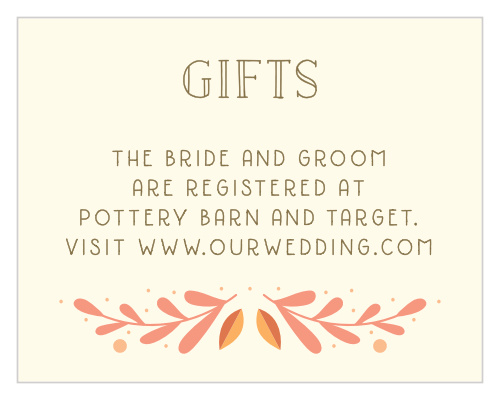 Rustic Fall Registry Cards