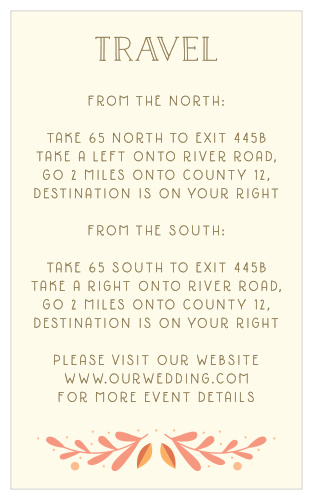 Rustic Fall Direction Cards