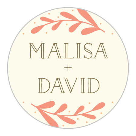 Rustic Fall Wedding Stickers