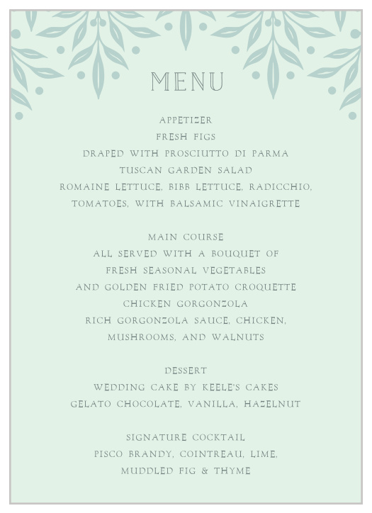 Get all your guests excited for your magical night with our Cinderella Story Wedding Menus!  