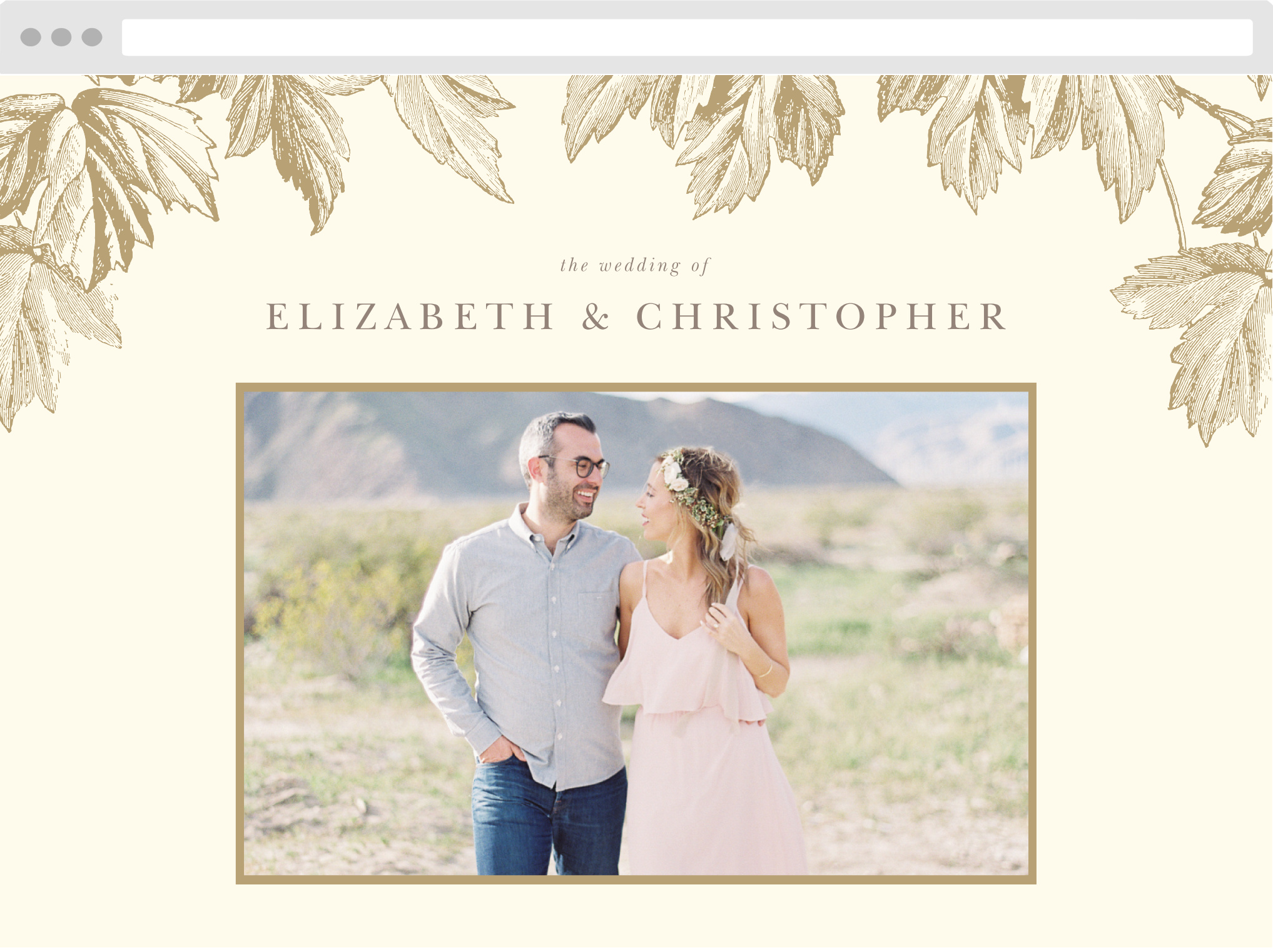Vintage Autumn Wedding Website