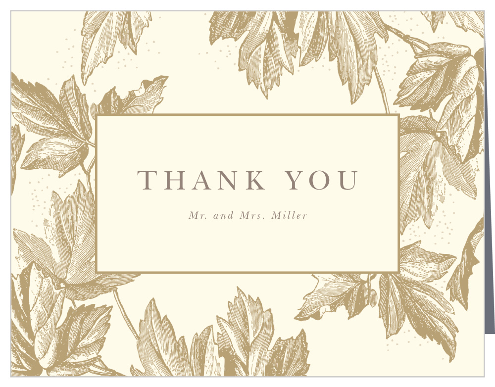 Vintage Autumn Wedding Thank You Cards