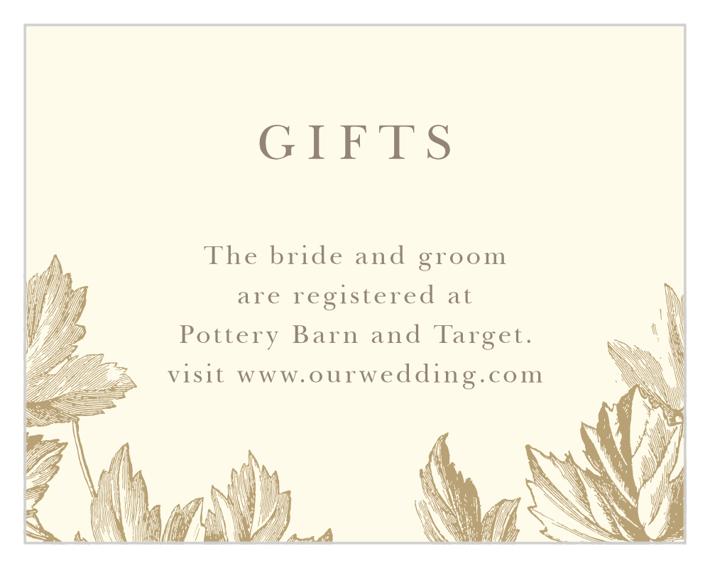 Vintage Autumn Registry Cards